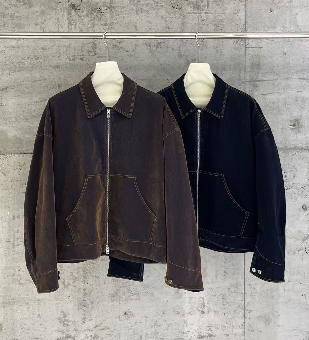Daper Washed Zip-Up Work Jacket